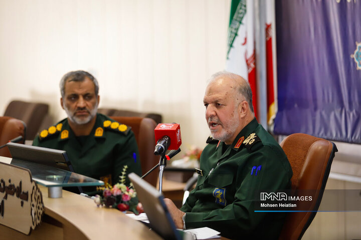 نشست خبری فرمانده سپاه صاحب‌الزمان(عج) استان اصفهان