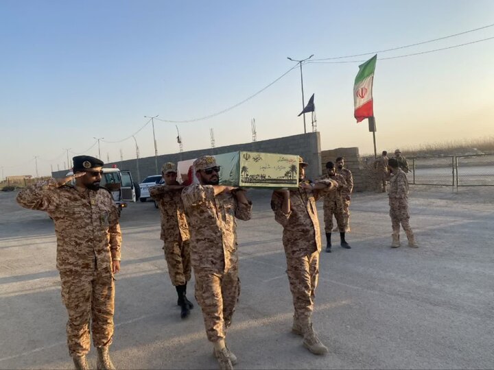 استقبال از پیکر پاک یک شهید گمنام در مرز جنوب غرب