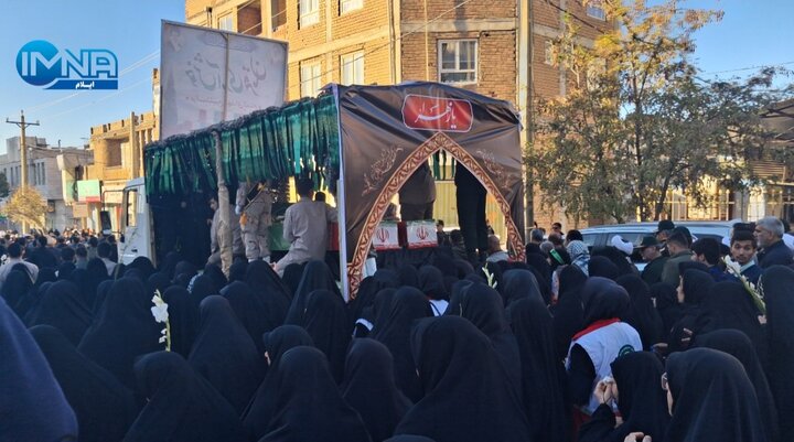فیلم| تشییع پیکر مطهر چهار شهید گمنام دوران دفاع مقدس در ایلام