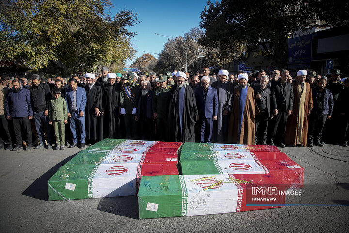 تشییع پیکر هشت شهید گمنام - بجنورد