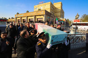 تشییع شهید گمنام در پایانه مسافربری کاوه