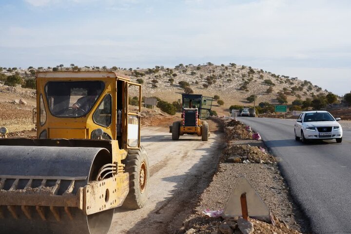 پیشرفت ۳۰ درصدی چهارخطه طول‌کش - تنگ‌بره شهرستان رومشکان