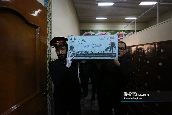 تشییع شهید گمنام در پایانه مسافربری کاوه