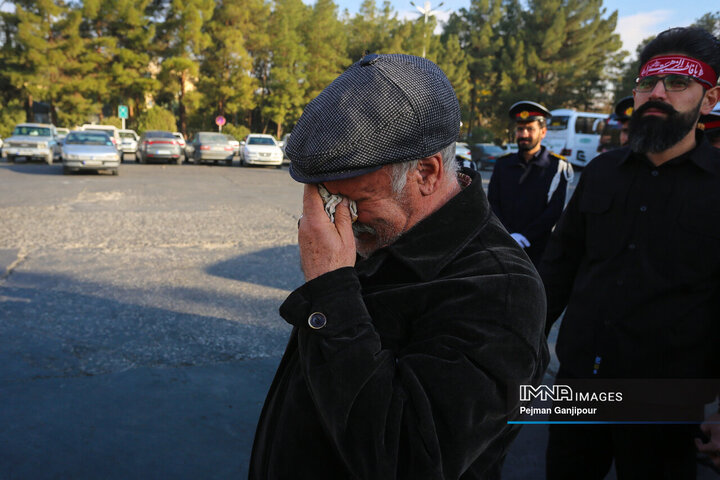 تشییع شهید گمنام در پایانه مسافربری کاوه