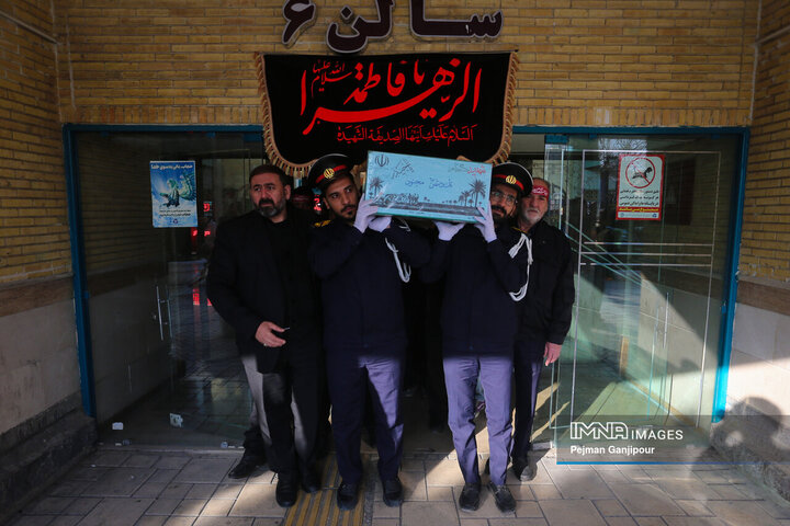 تشییع شهید گمنام در پایانه مسافربری کاوه