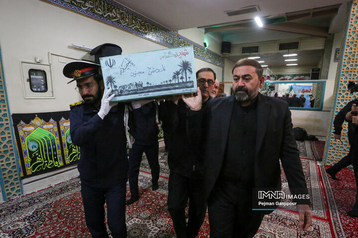 تشییع شهید گمنام در پایانه مسافربری کاوه