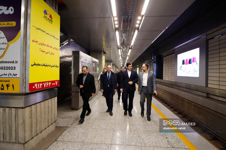بازدید معاون حمل و نقل و ترافیک شهرداری دوشنبه از خط یک مترو و چهارباغ اصفهان