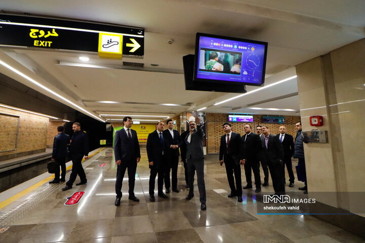 بازدید معاون حمل و نقل و ترافیک شهرداری دوشنبه از خط یک مترو و چهارباغ اصفهان
