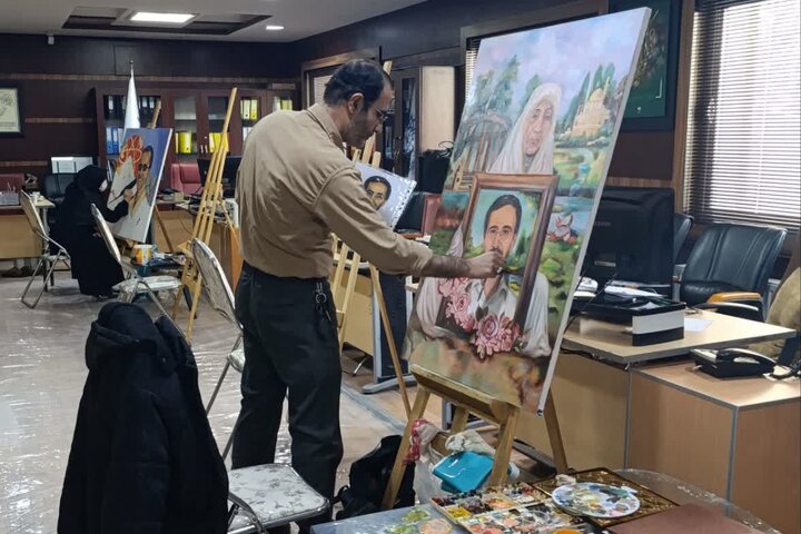 شانزدهمین کارگاه نقاشی با موضوع شهید دکتر مجید شهریاری