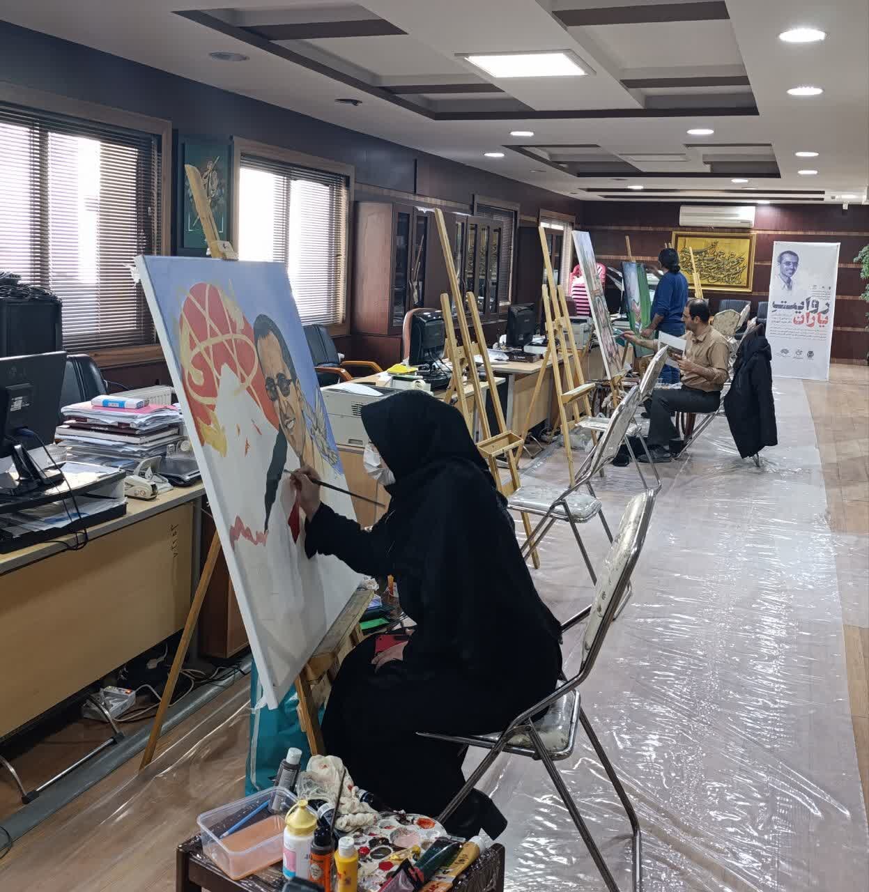 شانزدهمین کارگاه نقاشی با موضوع شهید دکتر مجید شهریاری