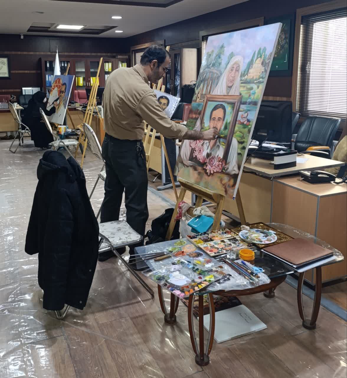 شانزدهمین کارگاه نقاشی با موضوع شهید دکتر مجید شهریاری