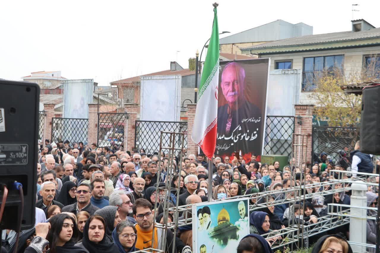 وداع باشکوه مردم رشت با ناصر مسعودی/ بلبل گیلان در خانه ابدی آرام گرفت