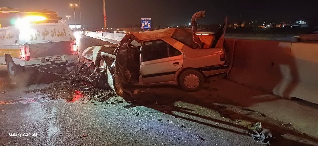 تصادف زنجیرهای در اتوبان تهران_قم ۱۱ مصدوم برجای گذاشت+ عکس
