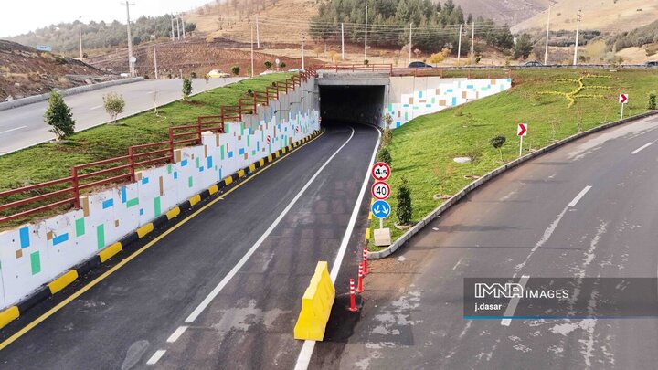 افتتاح پروژه تقاطع غیرهمسطح تکیه و چمن سنندج