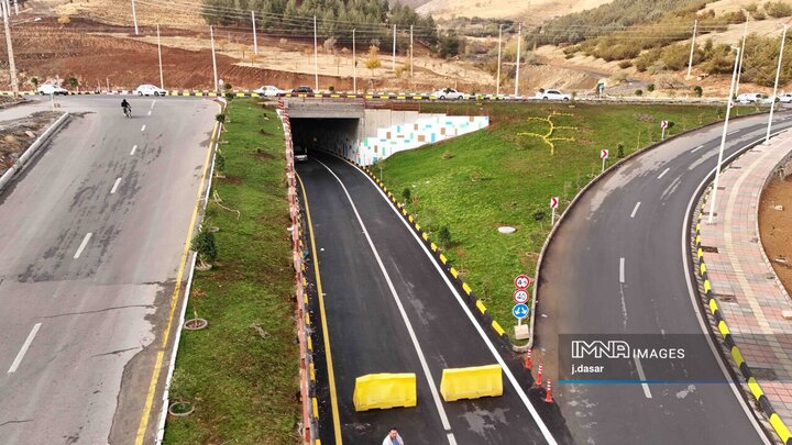 افتتاح پروژه تقاطع غیرهمسطح تکیه و چمن سنندج
