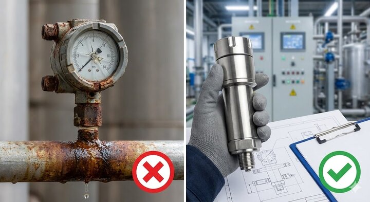 اشتباهات رایج در انتخاب ترانسمیتر فشار: راهنمای جلوگیری از خطا و افزایش عمر سیستم
