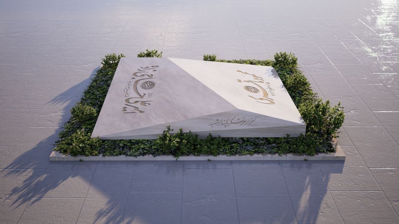 سنگ مزاری مشترک برای شهیدان حاجی‌زاده و محمود باقری+ عکس