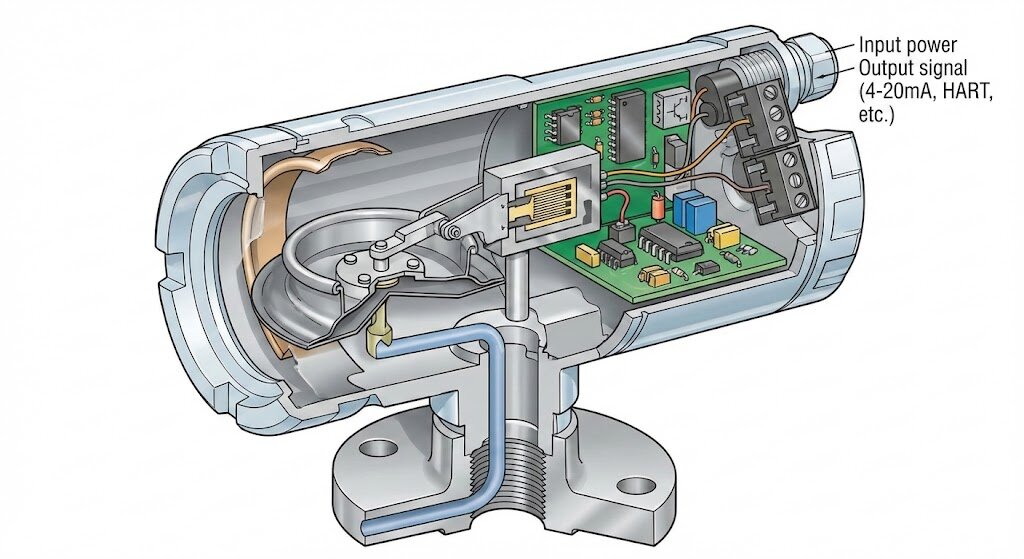مشاهده درون ترانسمیترهای فشار