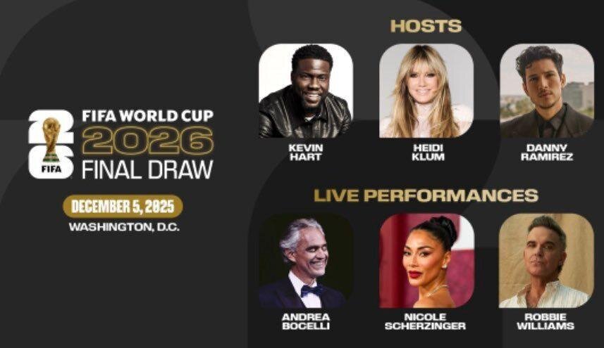 رونمایی از مجریان مراسم قرعهکشی جام جهانی ۲۰۲۶ + عکس