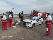 یک فوتی و ۲ مصدوم پیامد واژگونی خودرو رانا محور اردستان به نایین