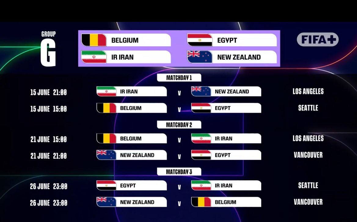 برنامه کامل بازی‌های جام جهانی ۲۰۲۶ + ساعت و روز مسابقات به وقت ایران