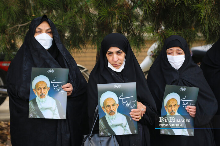 مراسم تشییع آیت‌الله عبدالجواد عبدالهی