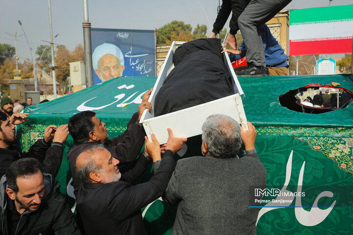 مراسم تشییع آیت‌الله عبدالجواد عبدالهی