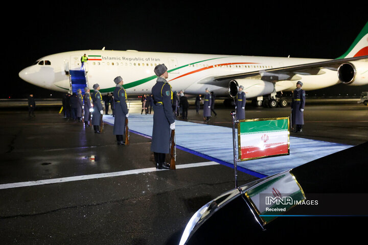 ورود رئیس جمهور به آستانه