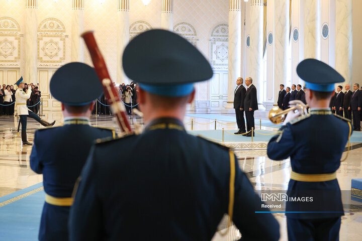 استقبال رسمی رئیس جمهور قزاقستان از مسعود پزشکیان