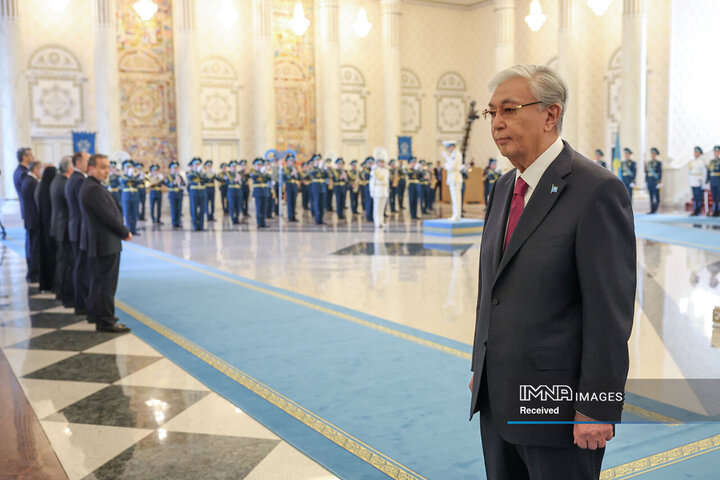 استقبال رسمی رئیس جمهور قزاقستان از مسعود پزشکیان