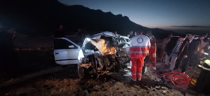 انحراف یک دستگاه اتوبوس در محور کوار – شیراز