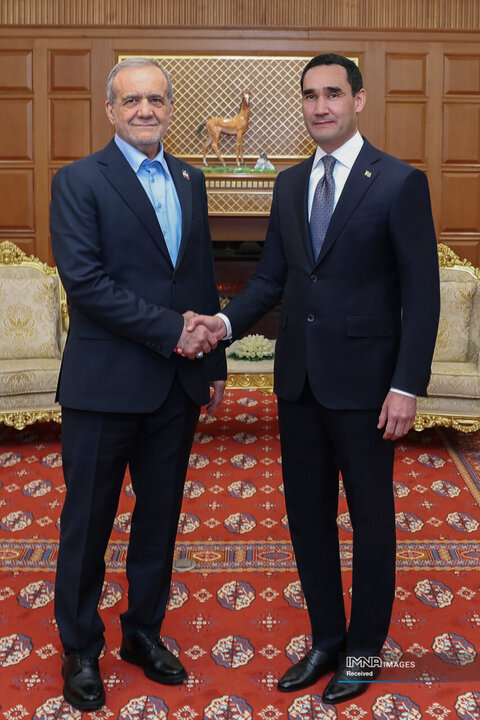 دیدار رئیس جمهور با رئیس شورای مصلحت خلق ترکمنستان