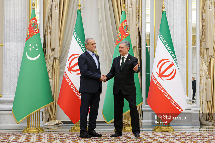 دیدار رئیس جمهور با رئیس شورای مصلحت خلق ترکمنستان