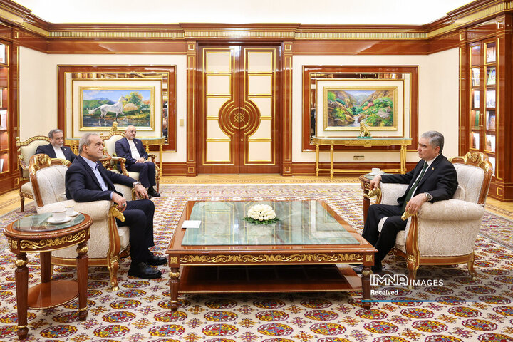 دیدار رئیس جمهور با رئیس شورای مصلحت خلق ترکمنستان