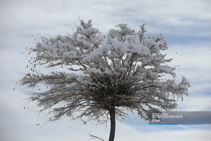 برف پاییزی در آستانه شازند ; پایان انتظار زمین تشنه