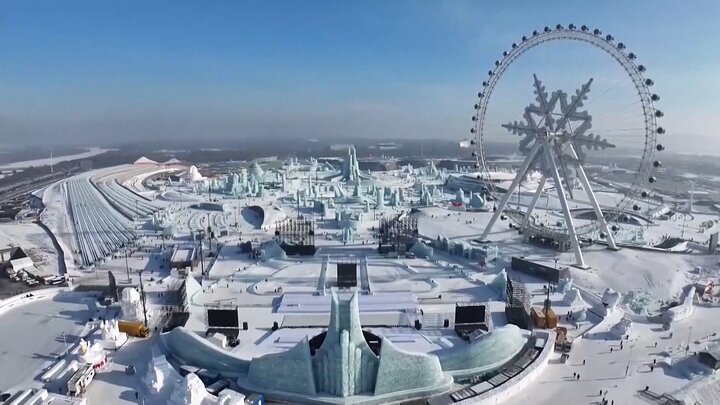 افتتاح بزرگ‌ترین پارک برفی جهان در چین