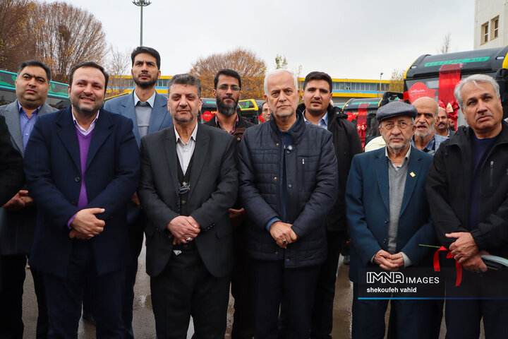 آیین رونمایی از نخستین ناوگان اتوبوس برقی اصفهان