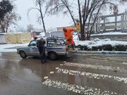 فعالیت ۱۸ اکیپ خدمات شهری منطقه ۹ اصفهان برای مدیریت بارش برف و باران