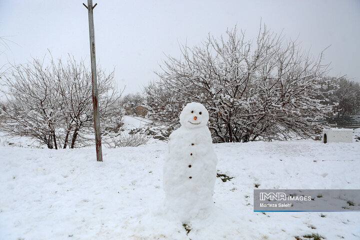 برف و باران در راه قزوین