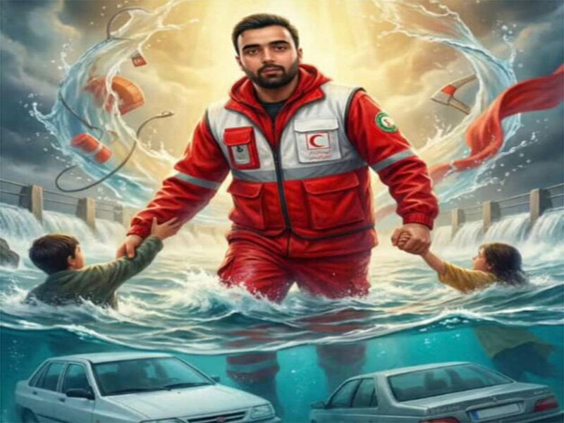 فداکاری محمد قربان/ امدادگر جهرمی در سیلاب جان باخت