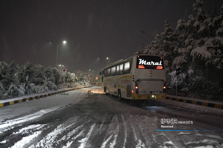 روز برفی پایانه‌های مسافربری شهرداری