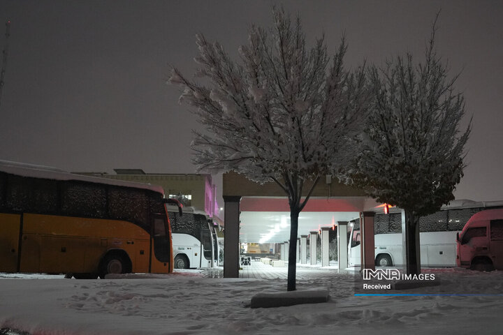 روز برفی پایانه‌های مسافربری شهرداری