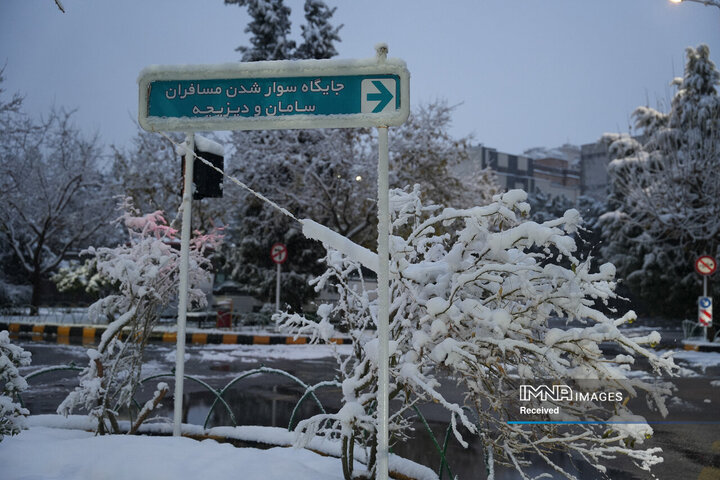 روز برفی پایانه‌های مسافربری شهرداری