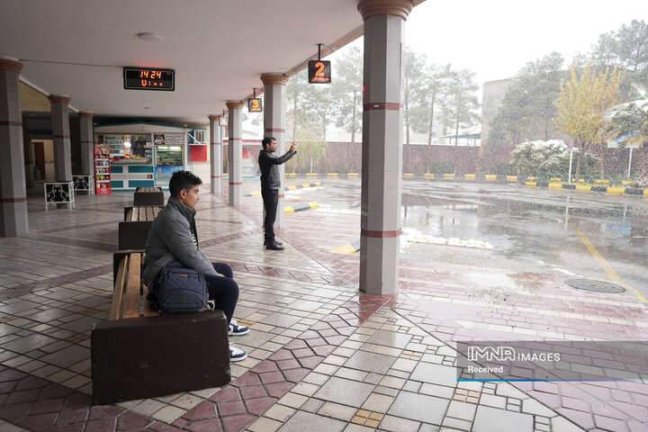 روز برفی پایانه‌های مسافربری شهرداری