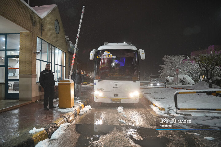 روز برفی پایانه‌های مسافربری شهرداری