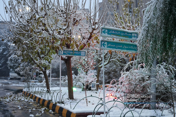 روز برفی پایانه‌های مسافربری شهرداری