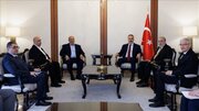 دیدار وزیر خارجه ترکیه با هیئت حماس در آنکارا