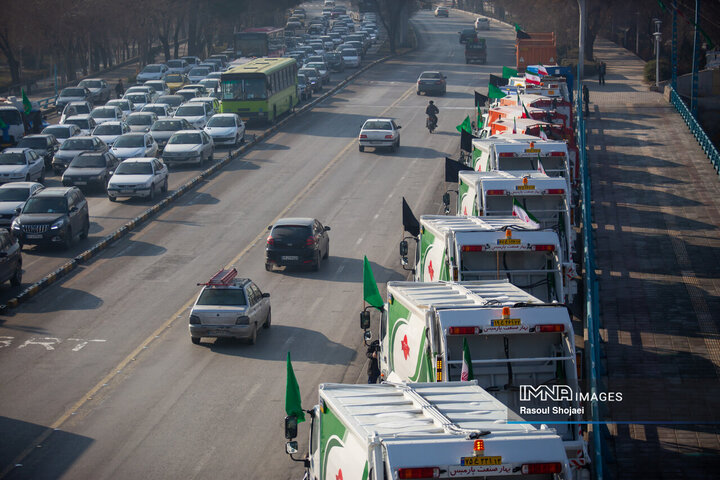 آیین رونمایی از ۴۰ دستگاه ماشین‌آلات جدید نظافت شهری اصفهان