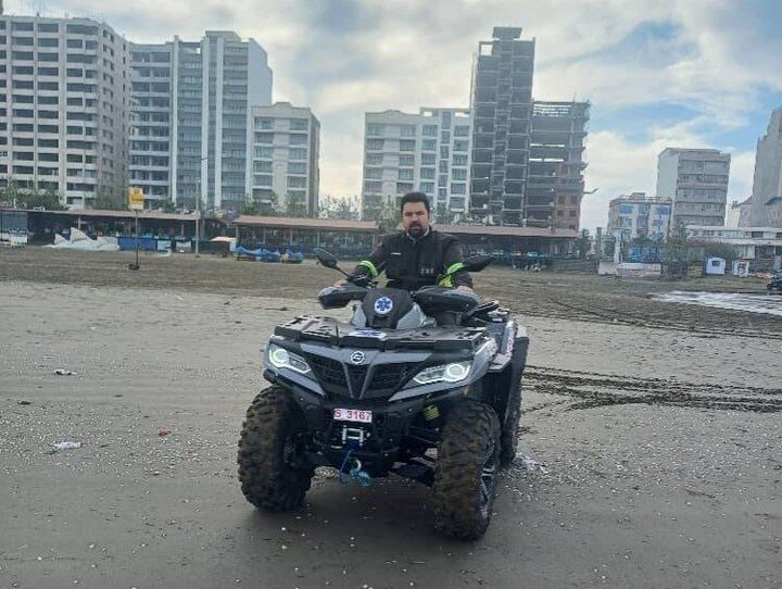 راه‌اندازی موتور چهارچرخ اورژانس در ساحل محمودآباد