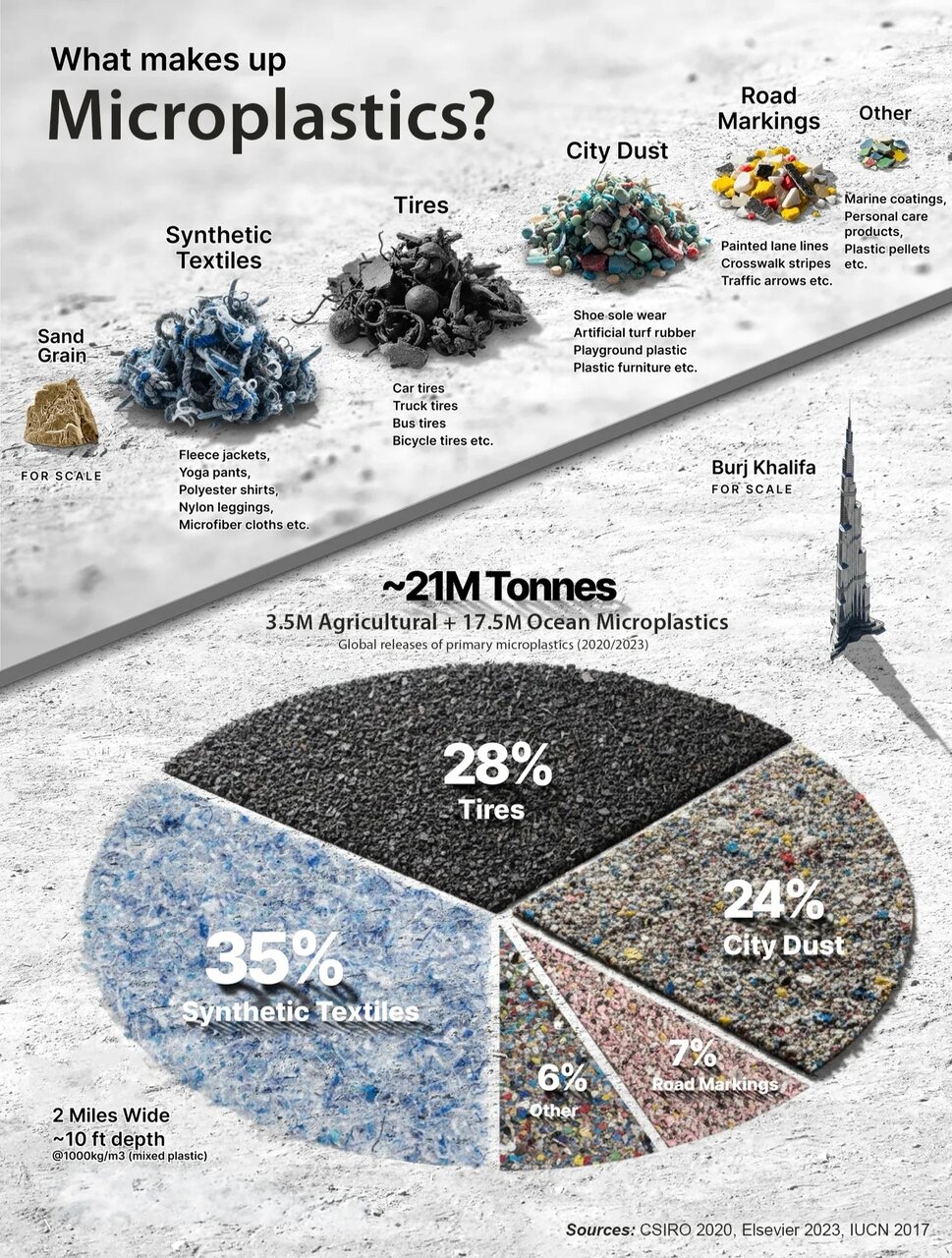 بزرگترین منابع میکروپلاستیک کدامند؟